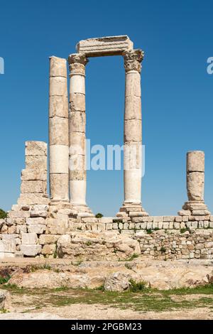 Tempio di Ercole alla Cittadella, Amman, Giordania Foto Stock