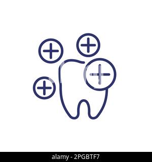 minerali per denti sani linea icona Illustrazione Vettoriale