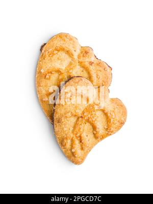 Biscotti gustosi. Biscotti dolci isolati su fondo bianco. Foto Stock