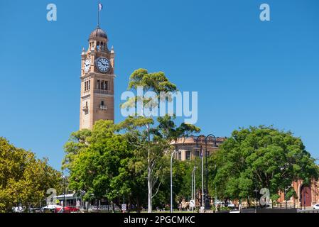 Sydney, Australia: La torre dell'orologio della stazione centrale Foto Stock