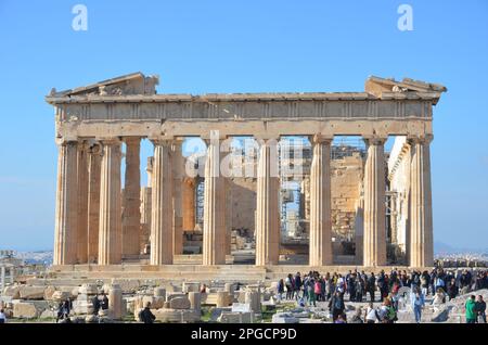 La Grecia, Atene, l'Acropoli, il Partenone Foto Stock