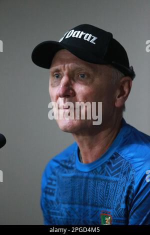 Allan Donald, Bangladesh batting coach partecipa a una conferenza stampa pre-partita presso la sala conferenze dello stadio internazionale Sylhet, lakkatura, Sylhet, Banglade Foto Stock