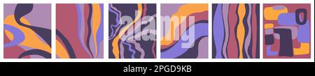 Set vettoriale di sfondi a colori creativi astratti Illustrazione Vettoriale