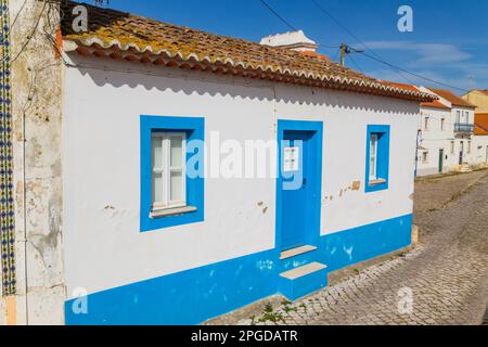 Case tradizionali in un piccolo villaggio rurale in Alentejo, Portogallo Foto Stock