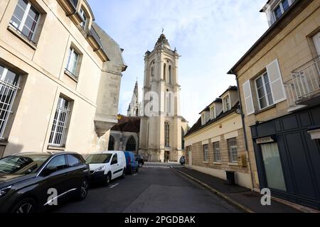 Viste generali di Senlis un comune nel dipartimento francese settentrionale di Oise, Hautes de France. Foto Stock