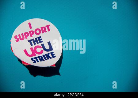 Londra, Regno Unito. 22nd Mar, 2023. Picket ufficiale del personale dell'University College di Londra l'ultimo giorno di scioperi di tre giorni. Credit: Sinai Noor/Alamy Live News Foto Stock