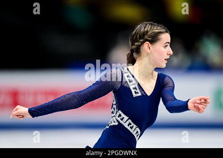 EMA DOBOSZOVA (SVK), durante il Women Short Program, al Campionato Mondiale di Pattinaggio ISU 2023, alla Saitama Super Arena, il 22 marzo 2023 a Saitama, Giappone. Credit: Raniero Corbelletti/AFLO/Alamy Live News Foto Stock