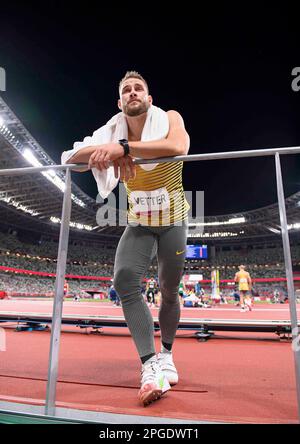 FOTO ARCHIVIO: Johannes VETTER avrà 30 anni il 26 marzo 2023, Johannes VETTER (Germania/ 9th° posto) deluso. Atletica, finale di lancio di javelin maschile, finale di lancio di javelin maschile, il 7th agosto 2021 Giochi Olimpici estivi 2020, dal 23rd al 08.08.2021 luglio a Tokyo/Giappone. Â Foto Stock