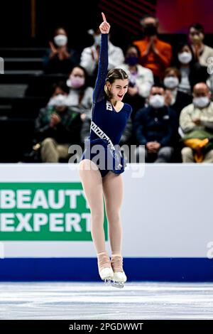 EMA DOBOSZOVA (SVK), durante il Women Short Program, al Campionato Mondiale di Pattinaggio ISU 2023, alla Saitama Super Arena, il 22 marzo 2023 a Saitama, Giappone. Credit: Raniero Corbelletti/AFLO/Alamy Live News Foto Stock