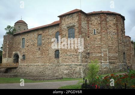 Castello di Colchester, castello normanno di Colchester, Essex, Inghilterra, risalente alla seconda metà dell'XI secolo Foto Stock