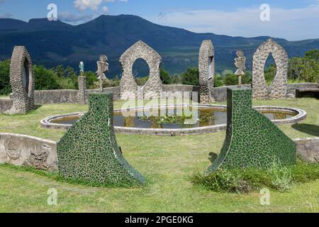 Installazione artistica di Diana Graham a Hogsback in Sud Africa Foto Stock