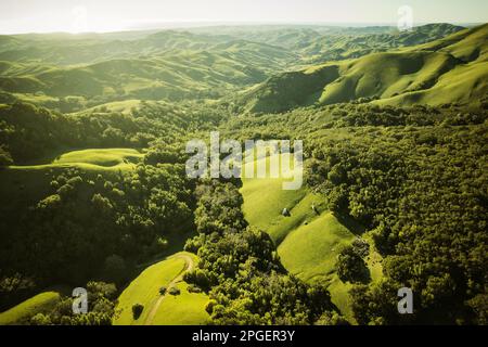 California Santa Lucia Paesaggio. Stati Uniti d'America. Foto aerea. Foto Stock