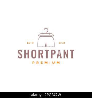 camicia corta vestiario hanger line minimal logo design vettoriale Illustrazione Vettoriale