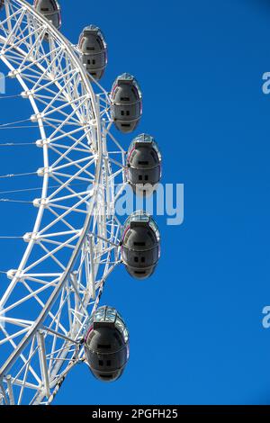 L'Occhio di Londra, South Bank di Londra, Regno Unito Foto Stock