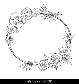 Grafica vettoriale di un disegno lineare di fiori. Illustrazione vettoriale Illustrazione Vettoriale
