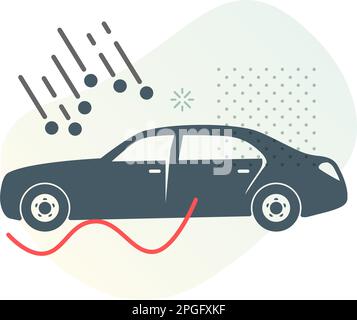 Assicurazione auto per danni Hailstorm - icona di scorta come file EPS 10 Illustrazione Vettoriale