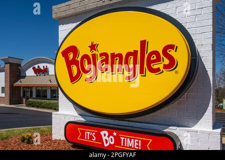 Bojangles' famoso ristorante fast food Chicken 'n Biscuits a Buford, Georgia, a nord-est di Atlanta. (USA) Foto Stock