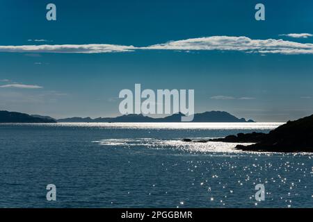 Estuario di Pontevedra, Ria de Pontevedra. Sangenjo, Sanxenxo, Galizia. Spagna Foto Stock