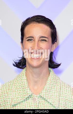 Lille, Francia. 22nd Mar, 2023. Agnes Hurstel partecipa alla serie Mania Festival red carpet il 22 marzo 2023 a Lille, Francia. Foto di Sebastien Courdji/ABACAPRESS.COM Credit: Abaca Press/Alamy Live News Foto Stock