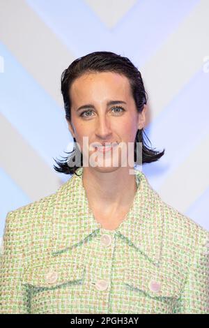 Lille, Francia. 22nd Mar, 2023. Agnes Hurstel partecipa alla serie Mania Festival red carpet il 22 marzo 2023 a Lille, Francia. Foto di Sebastien Courdji/ABACAPRESS.COM Credit: Abaca Press/Alamy Live News Foto Stock