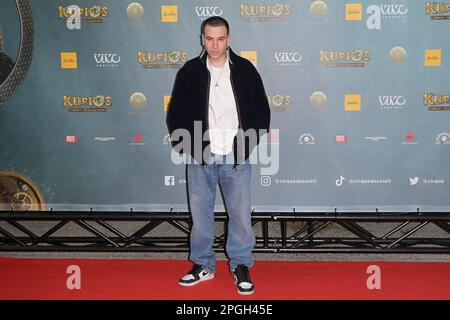 Roma, Italia. 22nd Mar, 2023. Fasma partecipa al tappeto rosso dello spettacolo del Cirque du Soleil 'Gabinetto di curiosità Kurios' al teatro tenda in via Tor di Quinto. Credit: SOPA Images Limited/Alamy Live News Foto Stock