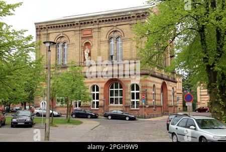 Sfondo magazzino del Mecklenburg state Theater, Mecklenburgisches Staatstheater, Schwerin, Germania Foto Stock