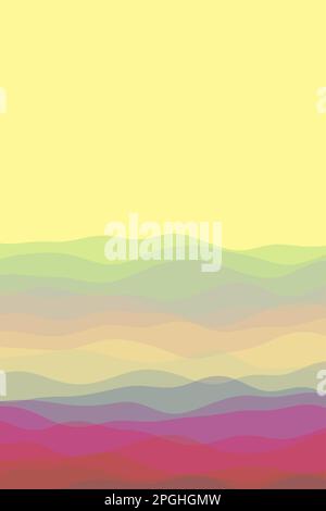 Modello di copertina. Modello di pagina con curve morbide in colori accentati. Può essere utilizzato come banner, volantino, poster, biglietti da visita, brochure. Illustrazione Vettoriale