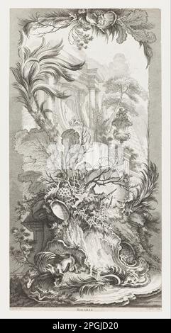 Rocaille [Rococo Design], in Nouveaux Morceaux pour des Paravents [New Concepts for Screens] 1730s di Francois Boucher Foto Stock