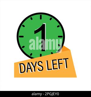 Giorno rimasto conto alla rovescia Foto Stock