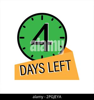 Giorno rimasto conto alla rovescia Foto Stock