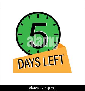 Giorno rimasto conto alla rovescia Foto Stock