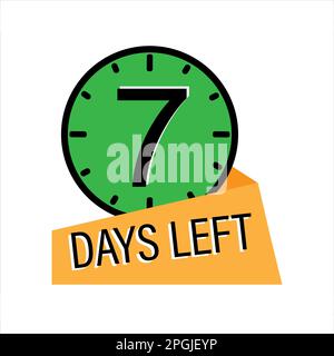 Giorno rimasto conto alla rovescia Foto Stock
