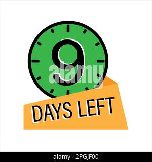 Giorno rimasto conto alla rovescia Foto Stock