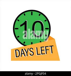 Giorno rimasto conto alla rovescia Foto Stock