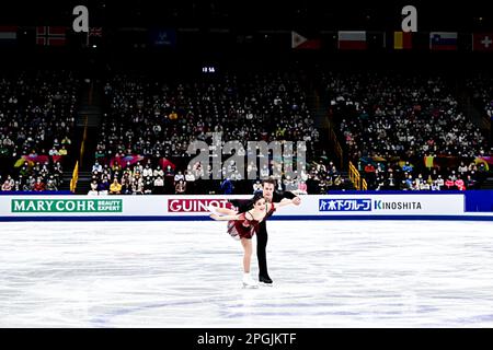 Saitama, Giappone. 23rd Mar, 2023. Mia PEREIRA & Trennt MICHAUD (CAN), durante il Pairs Free Skating, al Campionato Mondiale di Pattinaggio ISU 2023, alla Saitama Super Arena, il 23 marzo 2023 a Saitama, Giappone. Credit: Raniero Corbelletti/AFLO/Alamy Live News Foto Stock