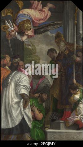 La Consacrazione di San Nicola 1562 di Paolo Veronese Foto Stock