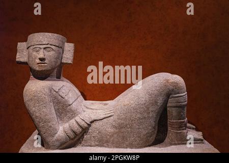 Chac Mool scultura della civiltà Maya, Città del Messico, Messico. Foto Stock