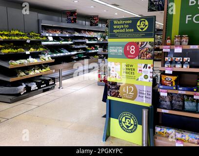 waitrose supermercato filiale a ramsgate città, kent est, regno unito marzo 2023 Foto Stock