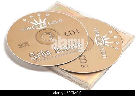 Mosca, Russia, 22 marzo 2023: CD di John Lennon - Forever Gold Foto Stock