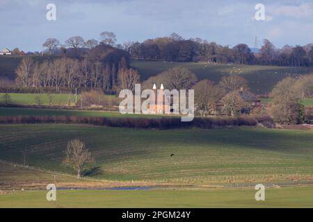 Oast House, East Sussex Countryside, Regno Unito Foto Stock