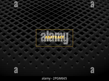 Sfondo astratto fatto da cubi grigio scuro con spazio per il tuo testo o qualsiasi altro contenuto. Sfondo scuro piacevole per l'intestazione del volantino banner sui social media Illustrazione Vettoriale