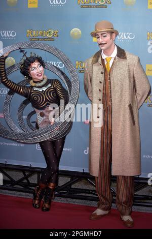 Roma, Italia. 22nd Mar, 2023. Partecipa alla prima di "Kurios: Gabinetto delle curiosità" del Cirque du Soleil il 22 marzo 2023 a Roma. Credit: dpa/Alamy Live News Foto Stock