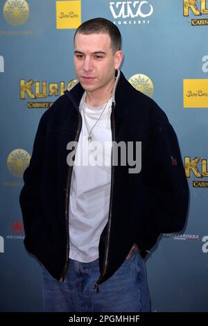 Roma, Italia. 22nd Mar, 2023. Fasma partecipa il 22 marzo 2023 alla prima "Kurios: Gabinetto delle Curiosità" del Cirque du Soleil a Roma. Credit: dpa/Alamy Live News Foto Stock