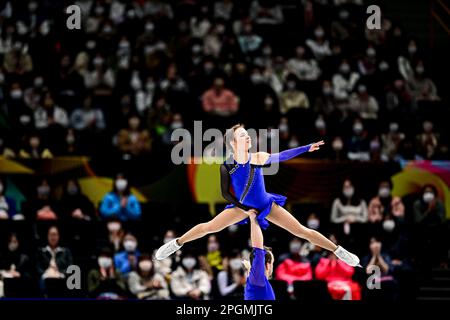 Alisa EFIMOVA & Ruben BLOMMAERT (GER), durante il Pairs Free Skating, ai Campionati mondiali di pattinaggio a figure ISU 2023, alla Saitama Super Arena, il 23 marzo 2023 a Saitama, Giappone. Credit: Raniero Corbelletti/AFLO/Alamy Live News Foto Stock