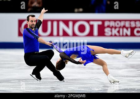 Alisa EFIMOVA & Ruben BLOMMAERT (GER), durante il Pairs Free Skating, ai Campionati mondiali di pattinaggio a figure ISU 2023, alla Saitama Super Arena, il 23 marzo 2023 a Saitama, Giappone. Credit: Raniero Corbelletti/AFLO/Alamy Live News Foto Stock