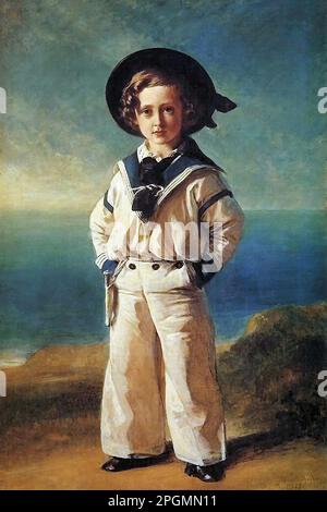 Winterhalter Franz Xavier - Albert Edward Prince of Wales 1 - Scuola tedesca - 19th ° secolo - Winterhalter Franz Xavier - Albert Edward Prince of Wales 1 - Scuola tedesca - 19th ° secolo Foto Stock