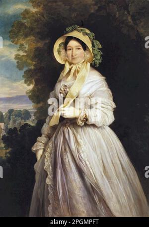 Winterhalter Franz Xavier - Juliane Principessa di Saxe-Coburg-Saalfield Granduchessa Anna Feodorovna di Russia - Scuola tedesca - 19th ° secolo - Winterhalter Franz Xavier - Juliane Principessa di Saxe-Coburg-Saalfield Granduchessa Anna Feodorovna di Russia - Scuola tedesca - 19th ° secolo Foto Stock