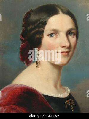 Winterhalter Franz Xavier - Ritratto di una Nobile Donna - Scuola tedesca - 19th ° secolo - Winterhalter Franz Xavier - Ritratto di una Nobile Donna - Scuola tedesca - 19th ° secolo Foto Stock