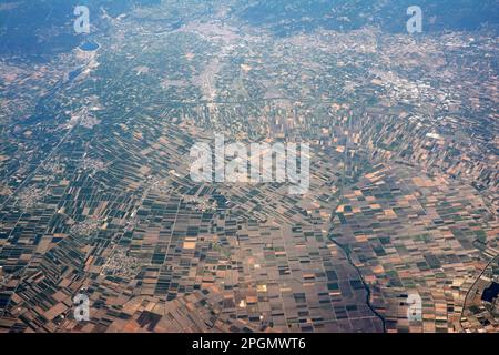 Terreno agricolo, vista aerea Foto Stock