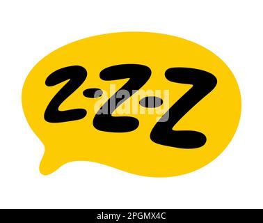 SONNO ZZZ bolla del discorso. Snore testo. Citazione disegnata a mano. Scrittura a mano sul sonno. Doodle zzz frase. Illustrazione vettoriale Illustrazione Vettoriale